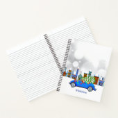 Little Blue Car & Tree Christmas Custom Notizblock (Innenseite)