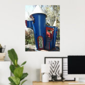 Little Blue Castle Leinwand Poster (Heimbüro)