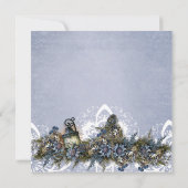 Little Blue Christmas Birds Wedding Invite Einladung (Rückseite)