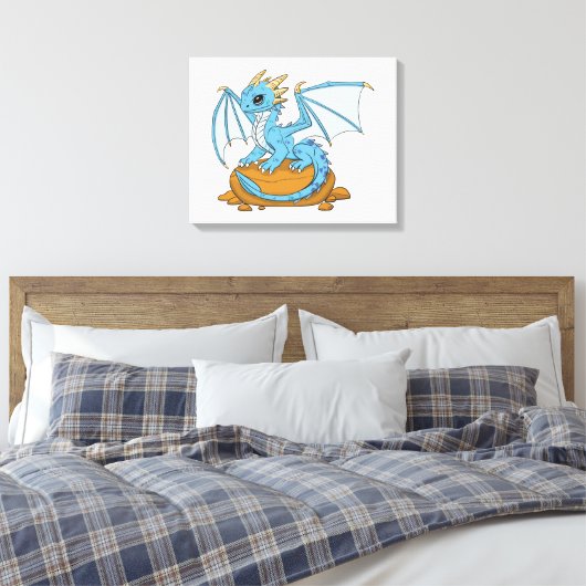 Little Blue Dragon Leinwanddruck (Insitu (Schlafzimmer))