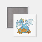 Little Blue Dragon Magnet (Vorderseite/Rückseite)