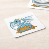 Little Blue Dragon Rechteckiger Pappuntersetzer (angewinkelt)