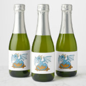 Little Blue Dragon Schaumweinetikett (Flaschen)