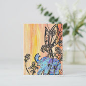 Little Blue Elephant Postkarte (Stehend Vorderseite)