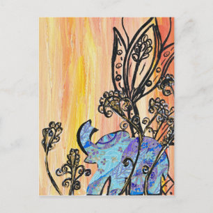 Little Blue Elephant Postkarte