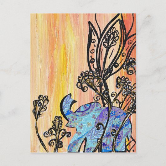 Little Blue Elephant Postkarte (Vorderseite)