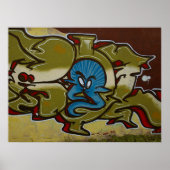 Little Blue Ghost Graffiti Poster (Vorne)