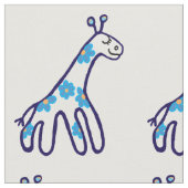 Little Blue Giraffe Kinderzimmer Stoff (Nahaufnahme)