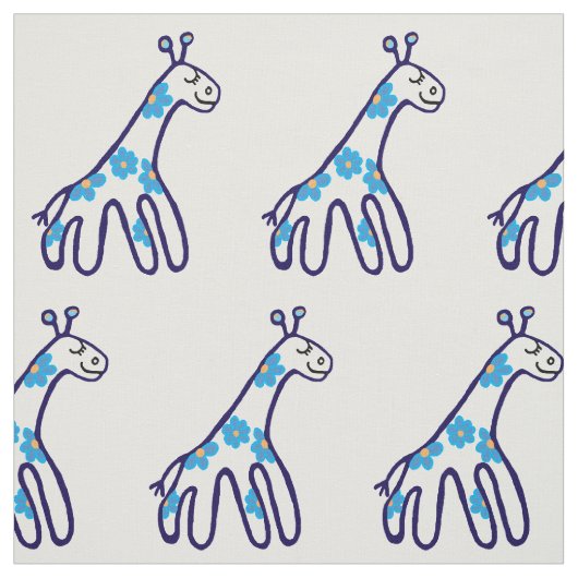 Little Blue Giraffe Kinderzimmer Stoff (Muster)