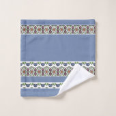 Little Blue Heart Vine Gemustert Badhandtuch Set (Waschlappen)