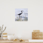Little Blue Heron auf Canvas Print Poster (Küche)