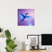 Little Blue Hummingbird Poster (Heimbüro)