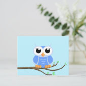 Little Blue Owl - unbedruckte Postkarte (Stehend Vorderseite)