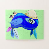 Little Blue Parrot Puzzle (Horizontal)