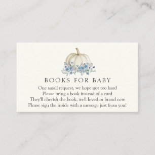 Little Blue Pumpkin Books for Baby Enclosure Card Begleitkarte