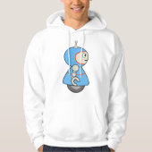 Little Blue Robot Mens Hoodie (Vorderseite)
