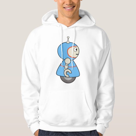 Little Blue Robot Mens Hoodie (Vorderseite)