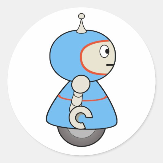 Little Blue Robot Stickers (Vorderseite)