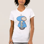 Little Blue Robot Womens T - Shirt (Vorderseite)