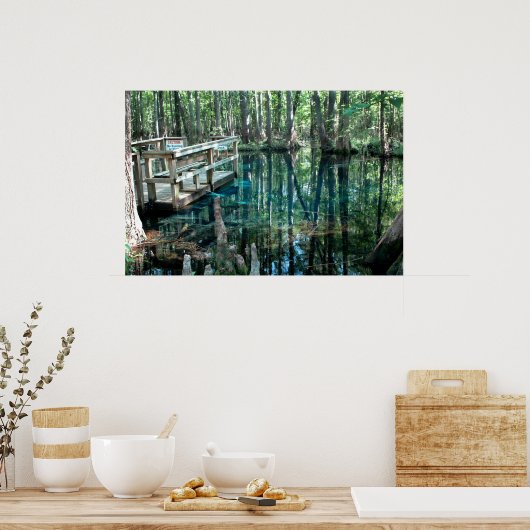 Little Blue Spring Pool Print Poster (Küche)