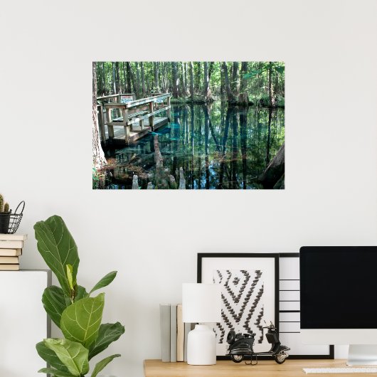 Little Blue Spring Pool Print Poster (Heimbüro)