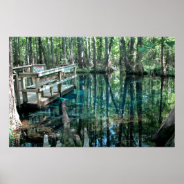 Little Blue Spring Pool Print Poster