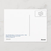 Little Blue Spring Postcard Postkarte (Rückseite)