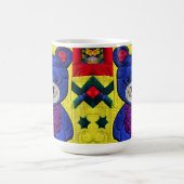 Little Blue Teddy Bear Quilt like Design Kaffeetasse (Mittel)