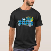 Little Blue Truck Buffalo Kariert Hanukkah Menorah T-Shirt (Vorderseite)