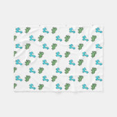Little Blue und Green Dinosaurier Baby Boy's Fleecedecke (Vorderseite (Horizontal))
