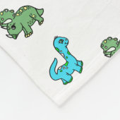 Little Blue und Green Dinosaurier Baby Boy's Fleecedecke (Ecke)