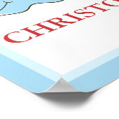 Little Blue Whale Personalisiert Art Print Poster (Ecke)