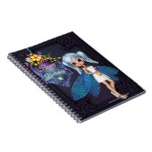 Little Blue Wing Fairy Happy Birthday Note Book Notizblock (Rechte Seite)
