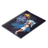 Little Blue Wing Fairy Happy Birthday Note Book Notizblock (Linke Seite)
