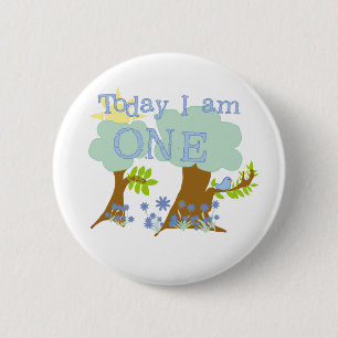 Little Bluebird 1st Birthday Tshirts und Geschenke Button