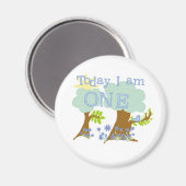 Little Bluebird 1st Birthday Tshirts und Geschenke Magnet (Vorderseite/Rückseite)