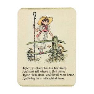 Little Bo Peep Art zeichn Illustration Magnet