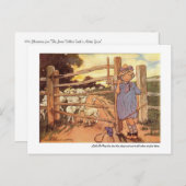 Little Bo-Peep Kinderzimmer Rhyme Postkarte (Vorne/Hinten)