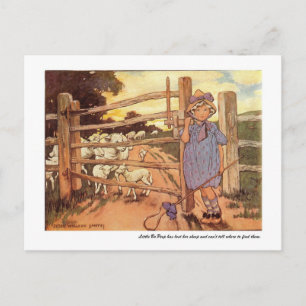 Little Bo-Peep Kinderzimmer Rhyme Postkarte
