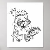 Little Bo PeeP Mutter Gänse Farbseite Poster (Vorne)