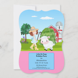 Little Bo Peep Sheep Fairy Tale Farm Geburtstag Einladung