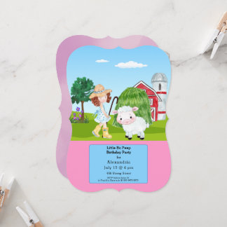 Little Bo Peep Sheep Fairy Tale Farm Geburtstag Einladung