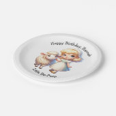 Little Bo-Peep & Sheep Kinderzimmer Rhyme Pappteller (Schrägansicht)