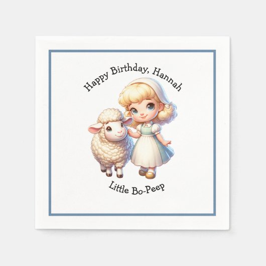 Little Bo-Peep & Sheep Kinderzimmer Rhyme Serviette (Vorderseite)