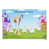 Little Bo Peep Sheep Monogram Kissenbezug (Vorderseite-Links)