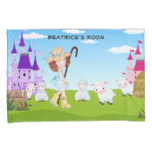 Little Bo Peep Sheep Monogram Kissenbezug (Vorderseite-Rechts)
