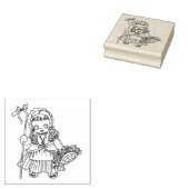Little Bo peepe Doll Girl mother goose art Gummistempel (Stempel)