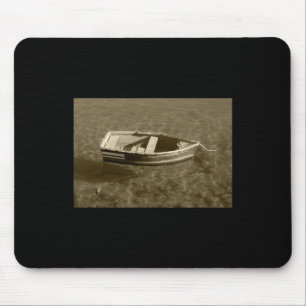 Little Boat in Shallows Lanzarote int Aufkleber Mousepad