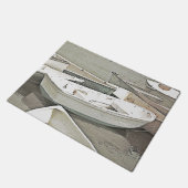 Little Boats Nautical Fußmatte (Schrägansicht)