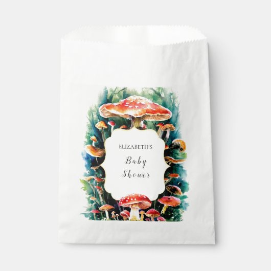 Little Boho Mushroom Baby Dusche Geschenktütchen (Vorderseite)